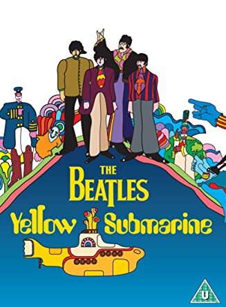 Edelmannův plakát k filmu Žlutá ponorka - Yellow Submarine     Zdroj: wikipedie      https://www.animationmagazine.net/tag/heinz-edelmann/