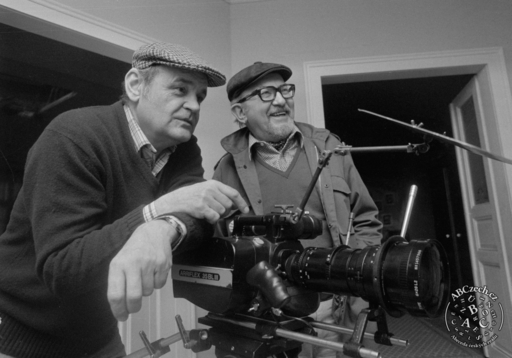 Václav Vorlíček a Miloš Macourek (1984). Autor snímku: ČTK/Hajský Libor