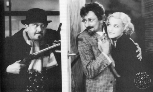 (Zleva:) Theodor Pištěk, Vlasta Burian a Adina Mandlová ve filmu 